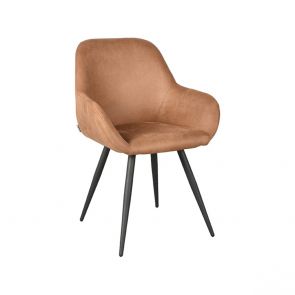 Eetkamerstoel Fender Cognac Micro Suede 59x57x87 Cm Perspectief